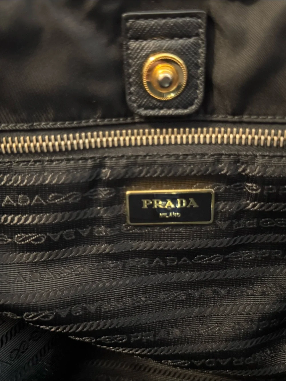 Prada black nylon